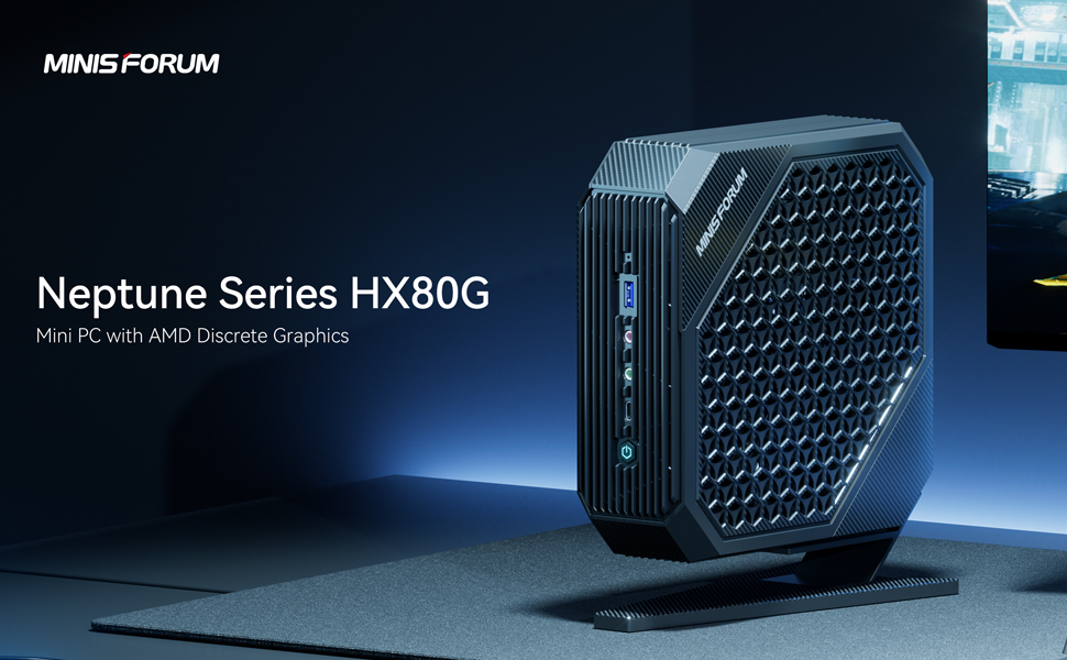 MINIS FORUM Neptune Series HX80G Mini PC AMD Ryzen 7 5800H 32GB