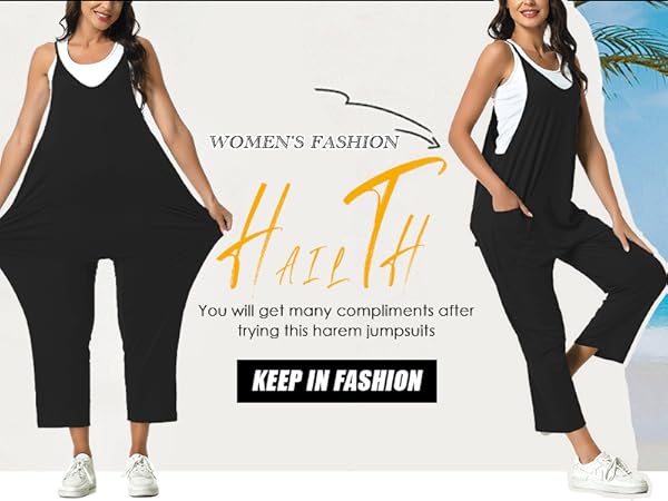 Amazon.com: HAILTH Rompers for Women Casual Summer Jumpsuits