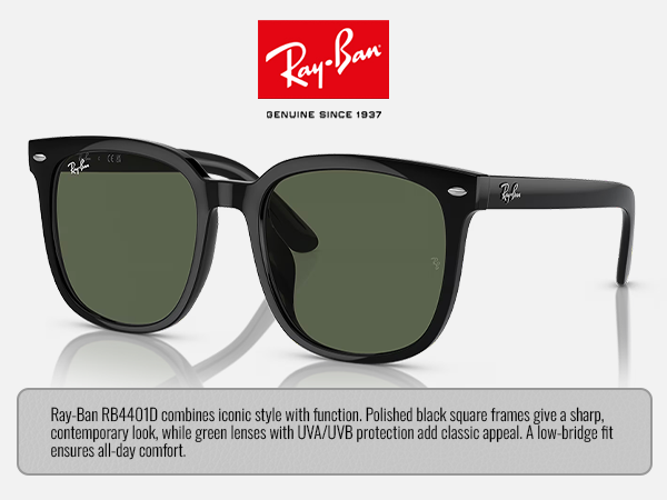 Ray-Ban RB4401D Square Shaped Non-Polarized Sunglasses for Men
