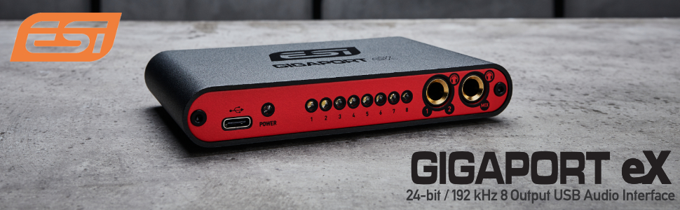 Amazon.com: ESI GIGAPORT eX DJ Audio Interface: USB Type-C Powered