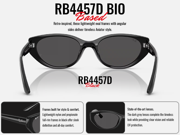 Ray-Ban RB4457D BIO-BASED Square-Round Shape Sunglasses with
