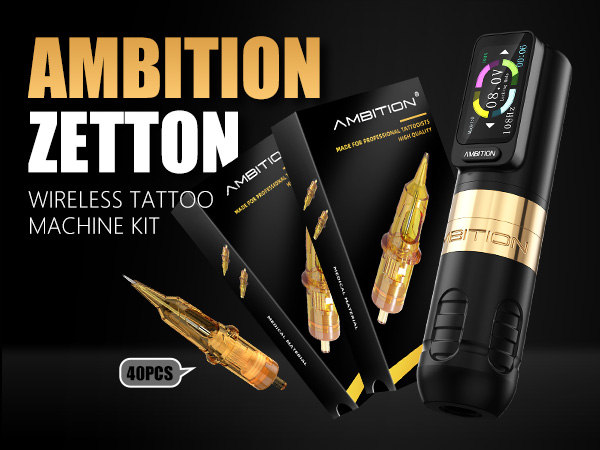 Amazon.com: Tattoo Kit-Ambition Zetton Wireless Tattoo Machine Pen