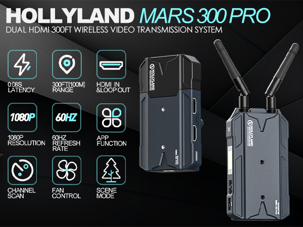 Hollyland Mars 300 PRO [Official] HDMI Loopout Wireless Video