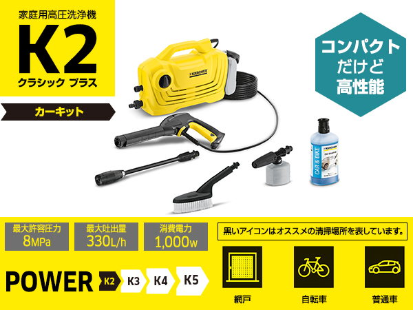 Amazon.co.jp: KARCHER Power Cord Type High Pressure Washer K2