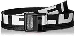 Amazon | [Diesel] (ディーゼル) メンズ ステッチ入り ロゴベルト