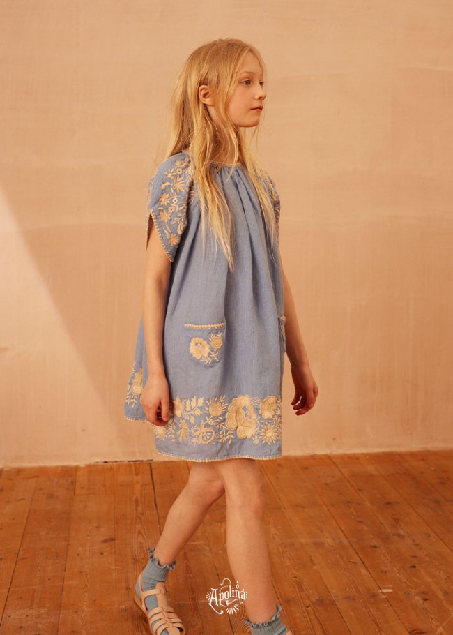 ワンピース Apolina Kids Fay Dress Cornflower 3-5y ワンピース