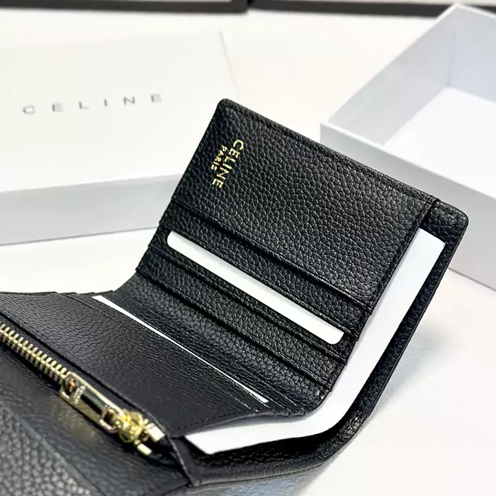 celine 小銭収納 ミニ財布 ブラック 誕生日プレゼント 極シンプル