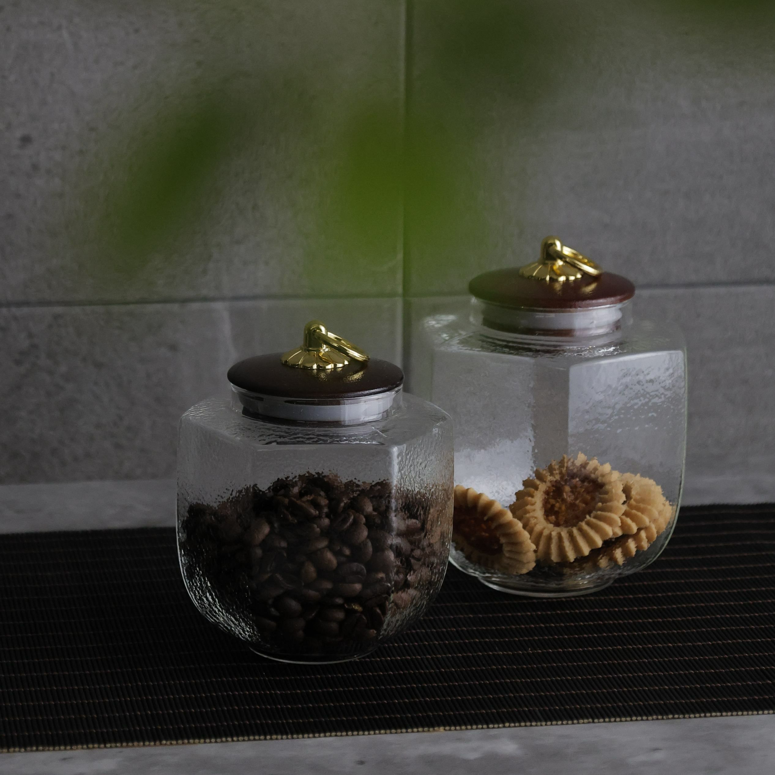 ガラス製 シノワズリ木製蓋キャニスター｜M苦楽園｜おしゃれな食器通販