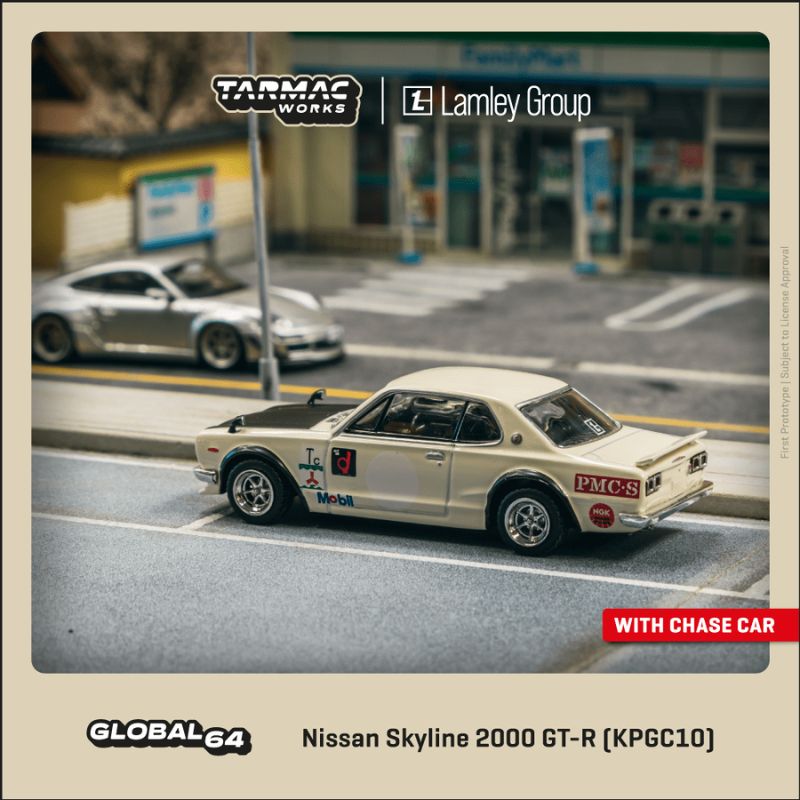 Tarmac Works Nissan Skyline 2000 GT-R (KPGC10) White - MINIATURE