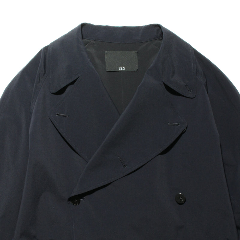 トレンチコート ポリエステルタイプライター ネイビー – MINIMAL WARDROBE