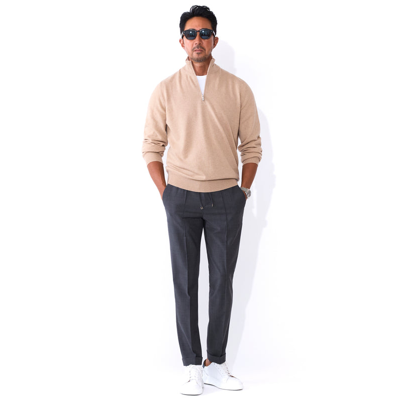 干場別注モデル新素材】H DUE 永久クリース ストレッチウールパンツ