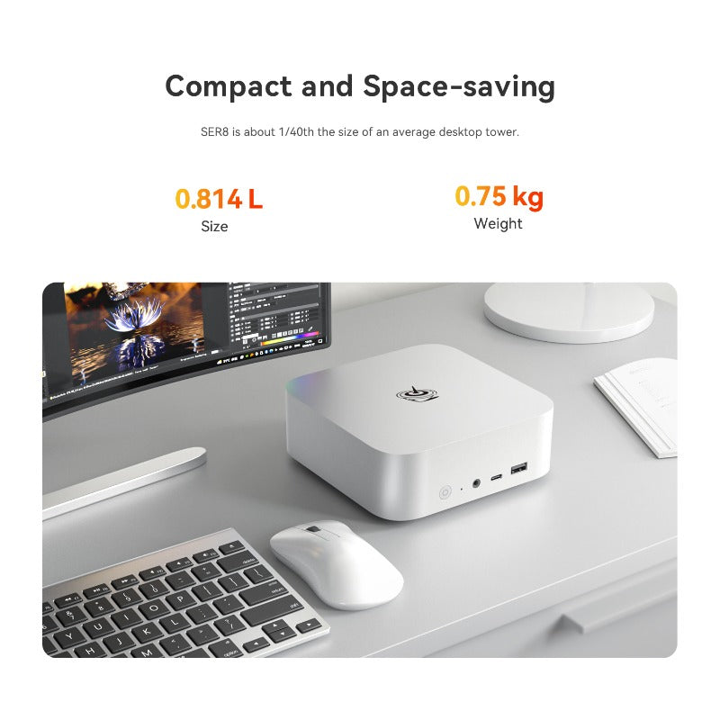 Beelink SER8 8845HS AMD Ryzen 7 8 core 16 thread AI PC 256GB DDR5