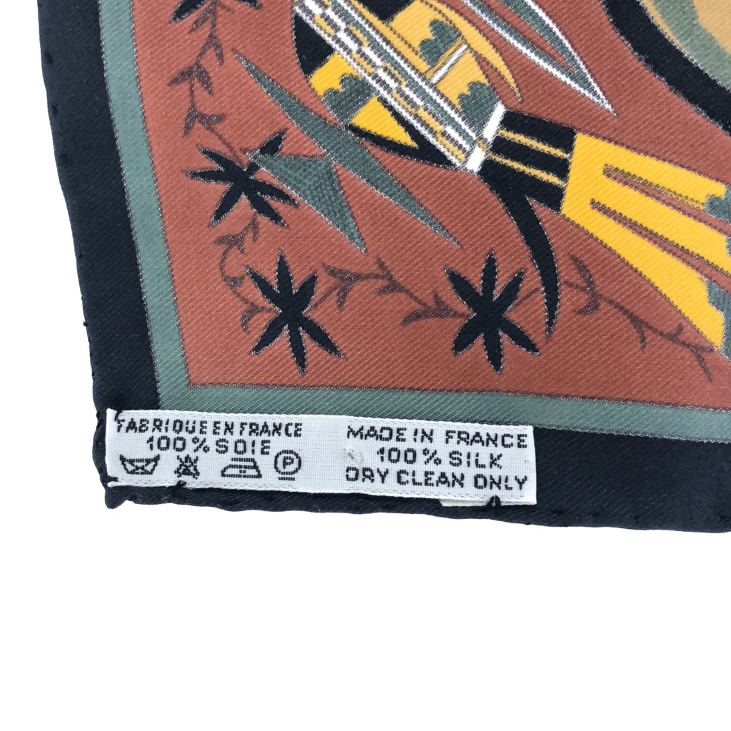 美品 エルメス HERMES カレ90 Kachinas カチナ 民族 スカーフ シルク