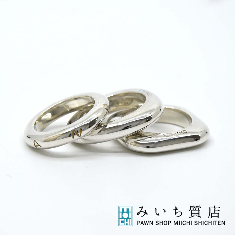 リング CHANEL シャネル 3連リング シルバー SV 925 レディース