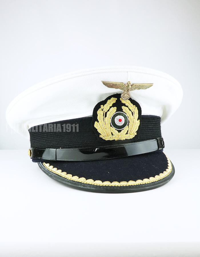 レプリカ ドイツ海軍 尉官用 白トップ制帽 ミヒャエル・ヤンケ製