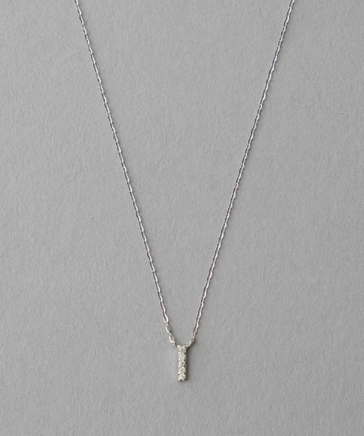 レイヤード] K10WG ダイヤモンド バー ネックレス（761738） ｜ women