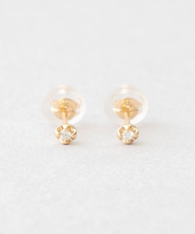 K10YG ダイヤモンド ピアス（037613） ｜ women（ウィメンズ