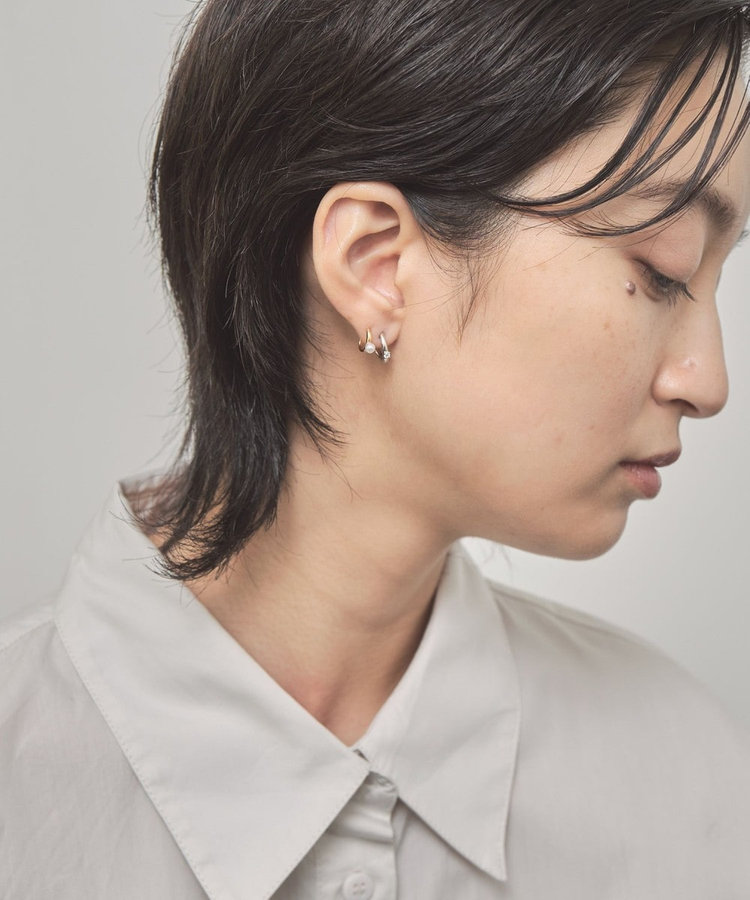 ダブルピアス ジルコニア×パール コンビカラー（075640） ｜ women