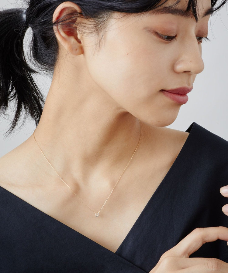 K18YG ホースシュー ダイヤモンド ネックレス（096147） ｜ women