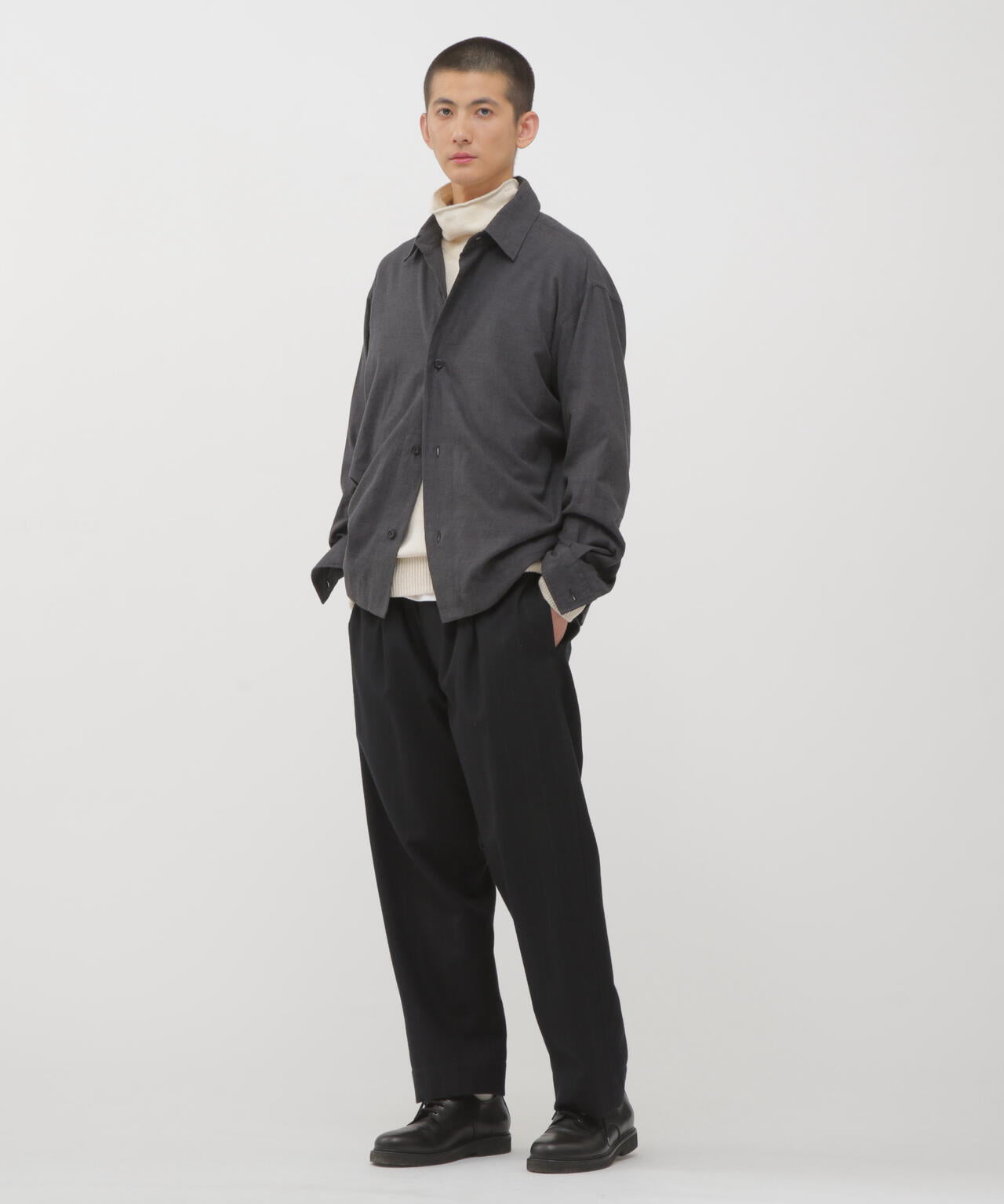 STRIPE FLANNEL TROUSERS | MARGARET HOWELL（マーガレット・ハウエル