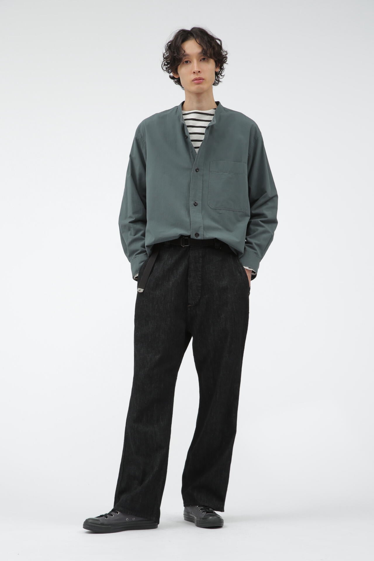 CANTON LIGHT DENIM BLACK | MARGARET HOWELL（マーガレット・ハウエル