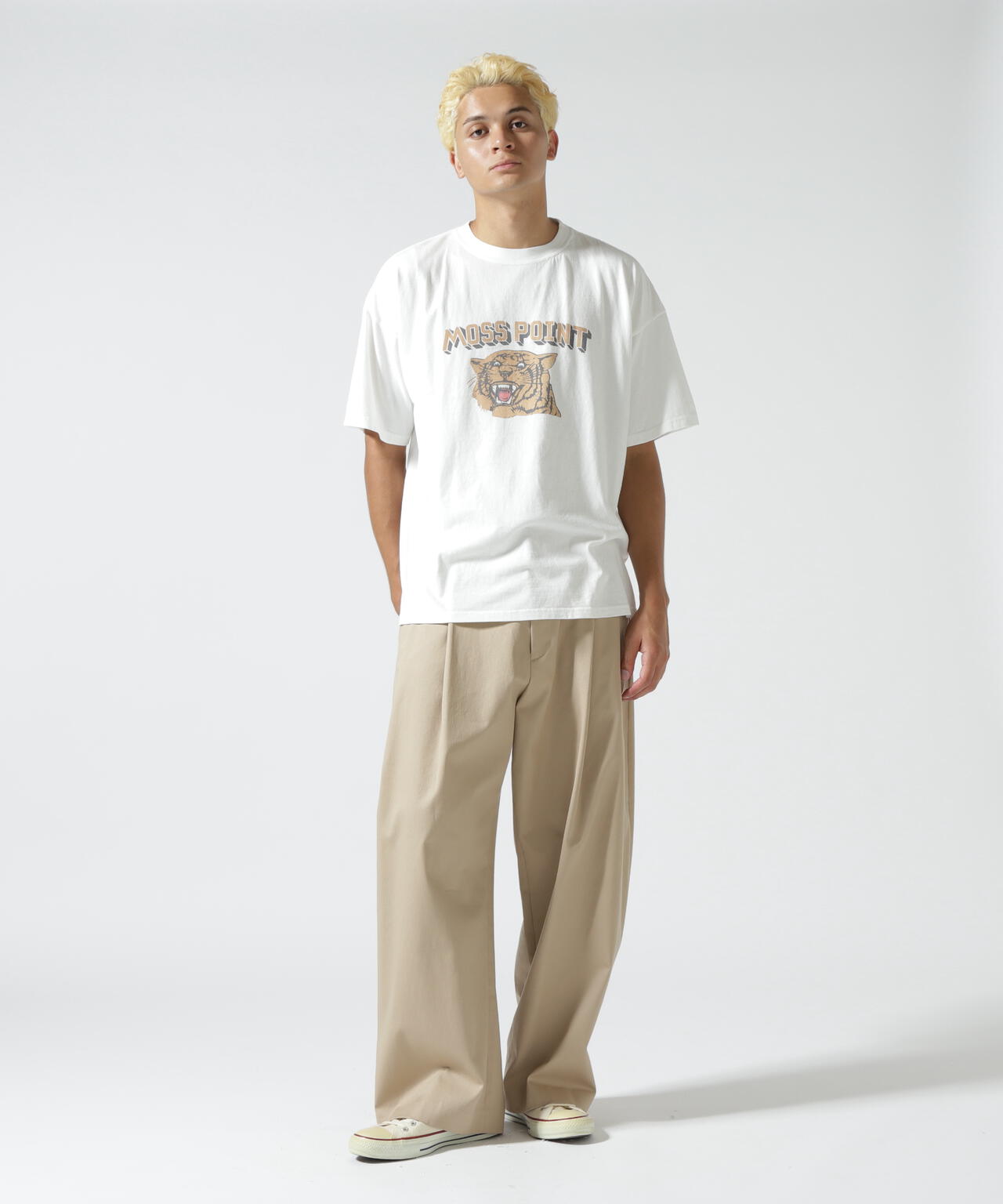 REMI RELIEF(レミレリーフ) 別注20/-天竺BIGサイズTシャツ(MOSS POINT