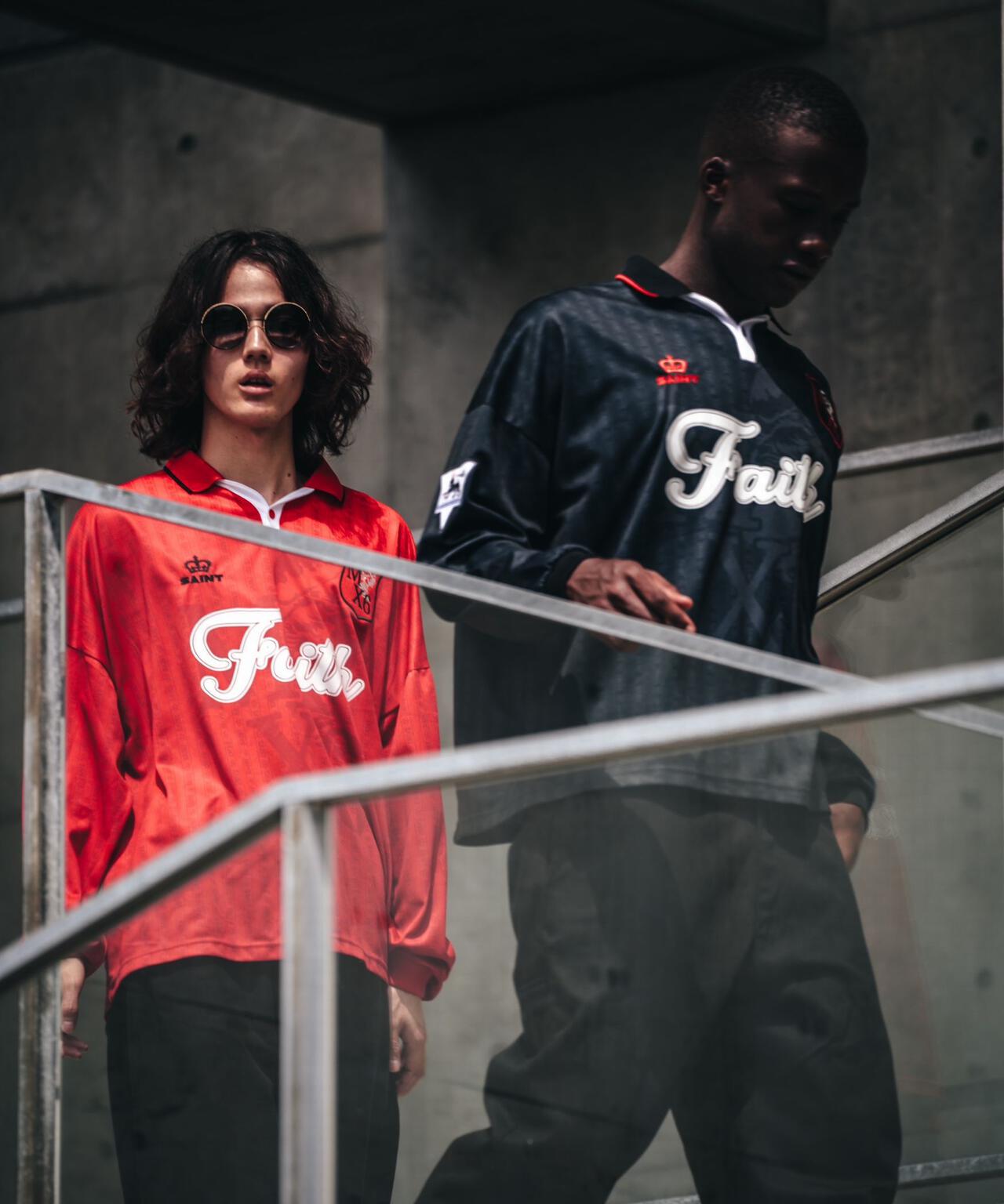 SAINT MICHAEL/セントマイケル/SOCCER SHIRT/FAITH/BLACK | ROYAL