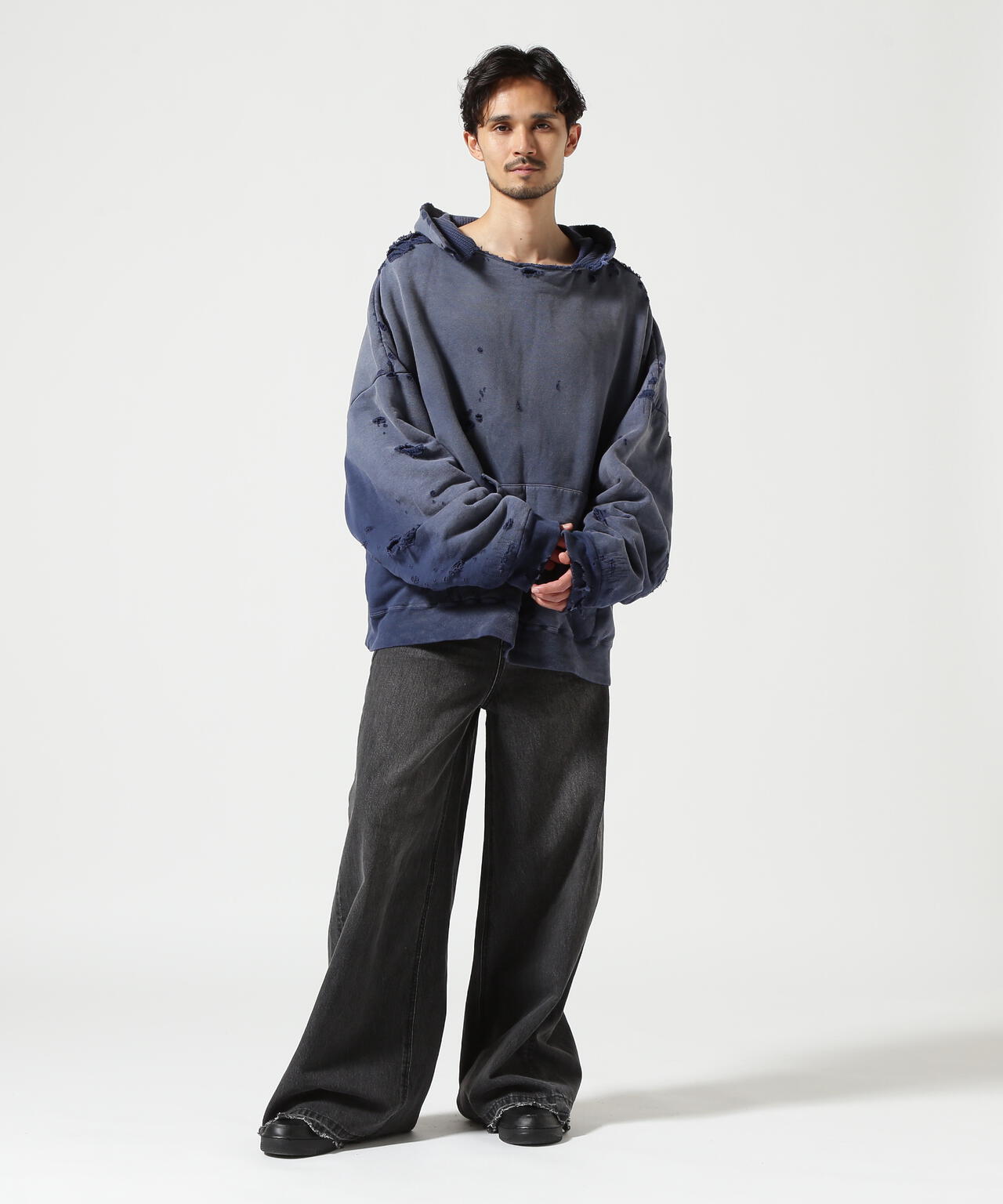 READYMADE/レディーメイド/DOUBLE FACE HOODIE/NAVY | ROYAL FLASH