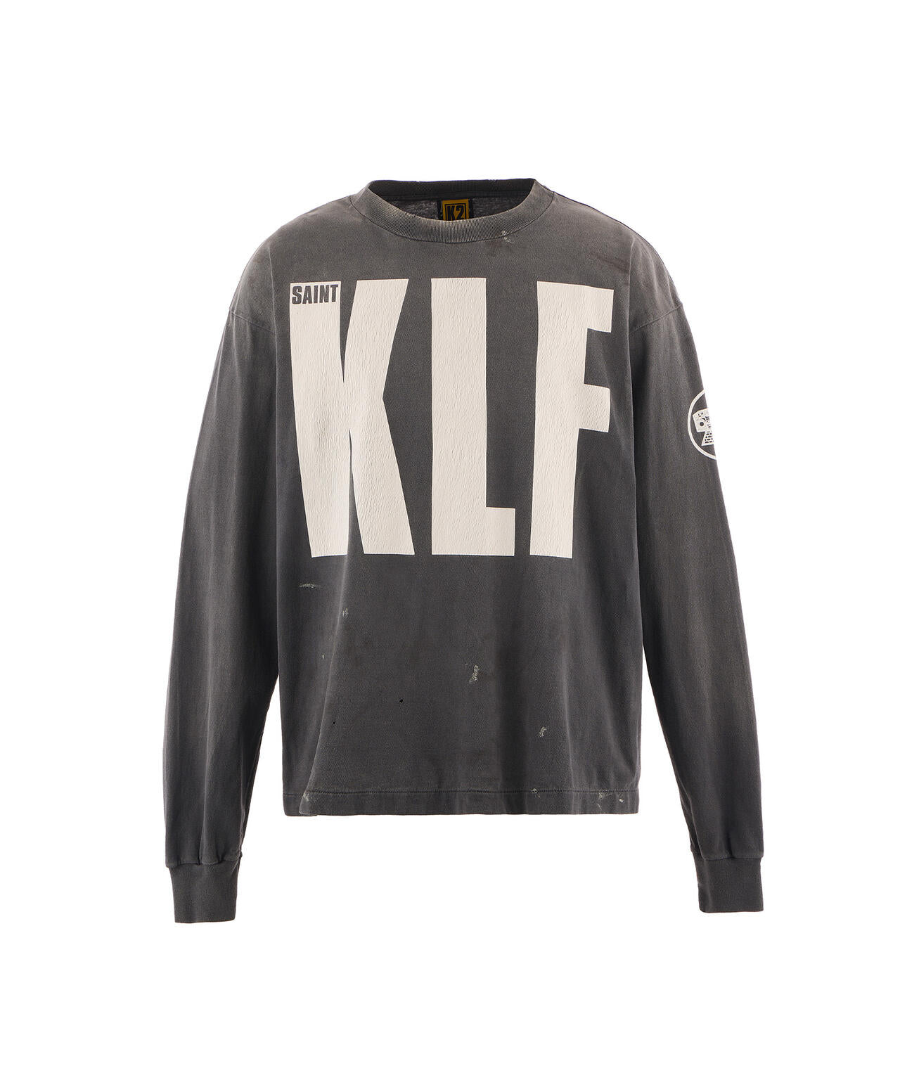 SAINT MICHAEL/セントマイケル/KLF_LS TEE/WHITE KLF BLACK | ROYAL