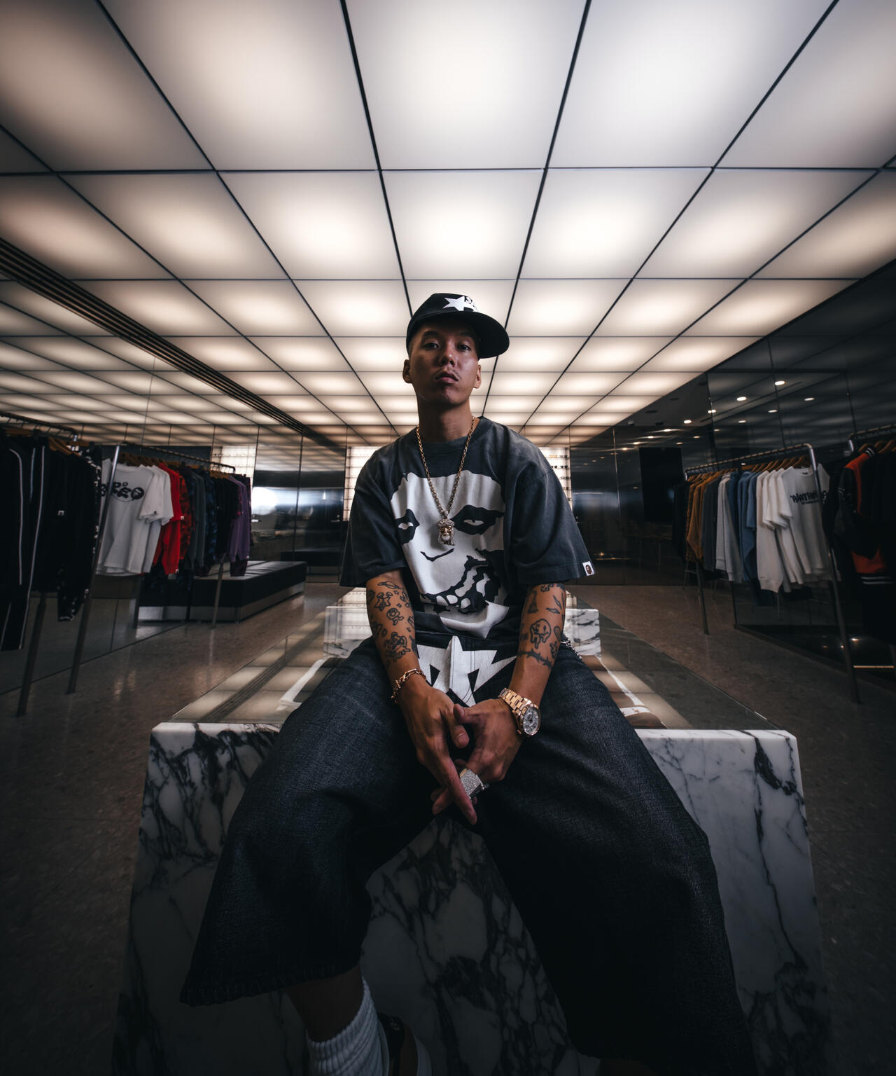 SAINT MICHAEL/セントマイケル/BAPE_SS T-SHIRT/ALWAYS LOVE | ROYAL