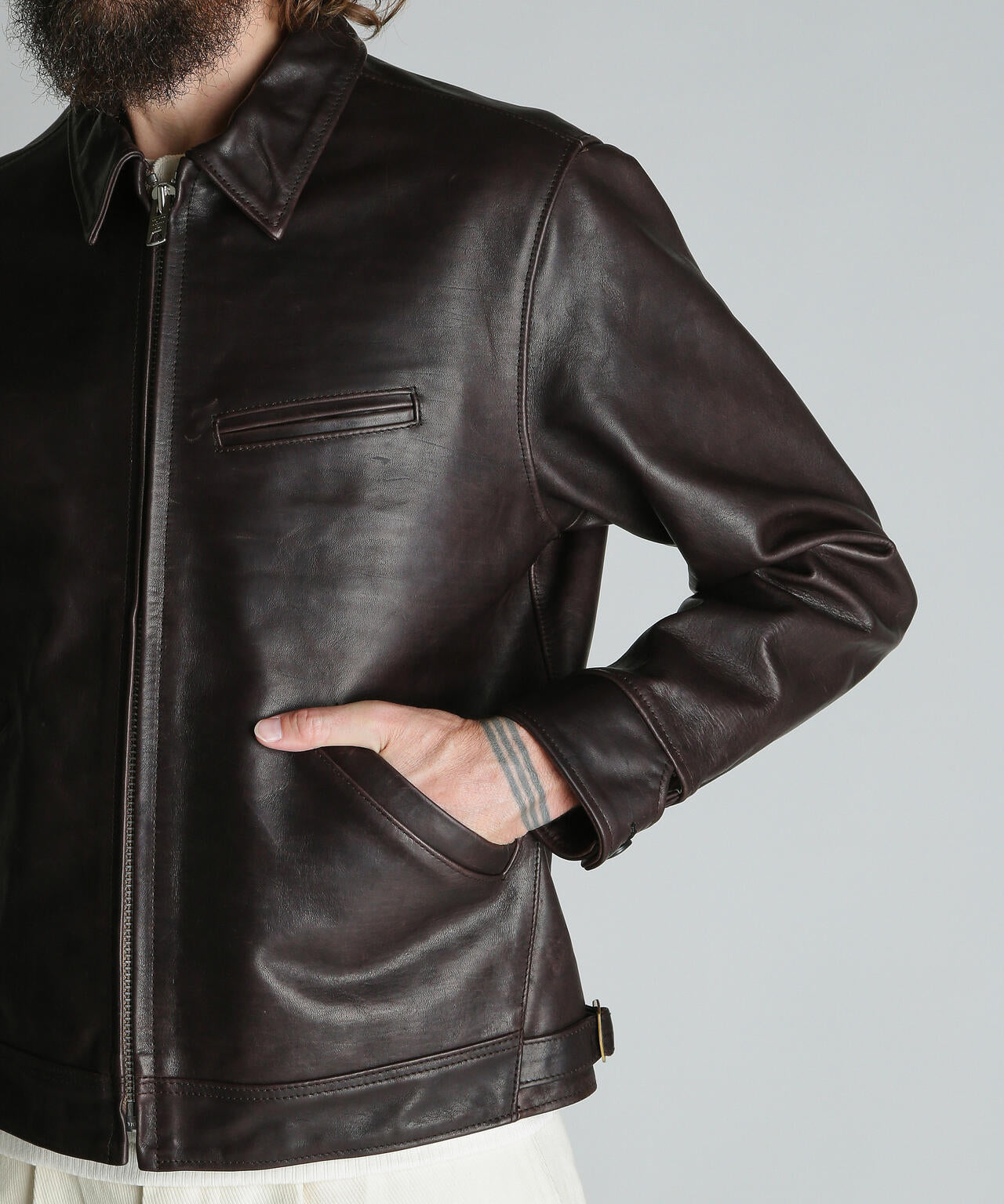 SPECIAL LEATHER TRACKER JACKET/スペシャル レザー トラッカー