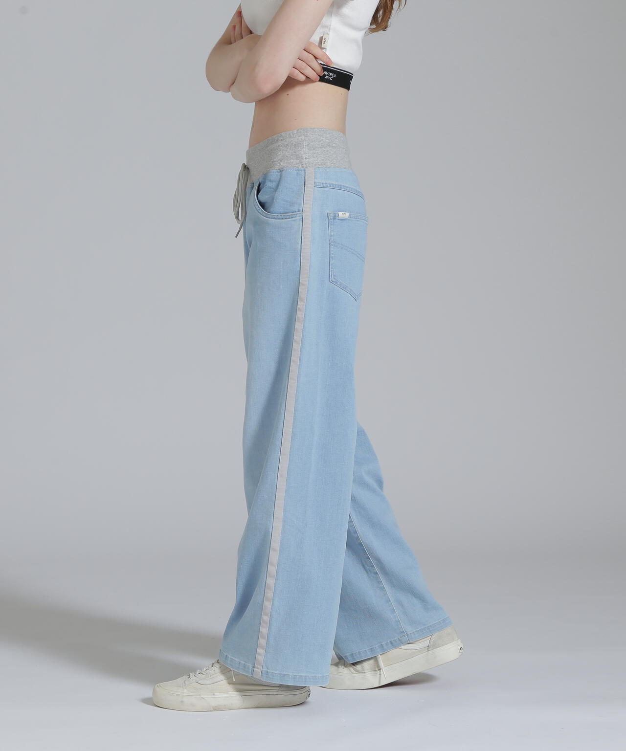 WAIST RIB DENIM PANTS/ウエストリブ デニムパンツ | AVIREX