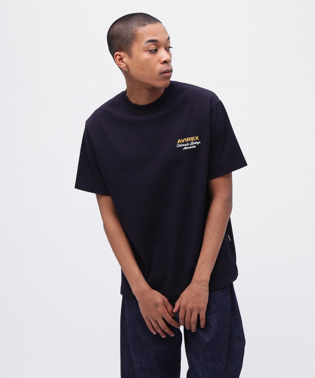 USAFA SQUADRONS EMBROIDERY T-SHIRT / 刺繍 半袖Tシャツ / AVIREX