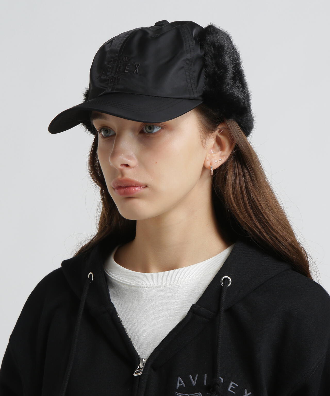 直営店限定》NYLON×FUR FLIGHT CAP/ナイロン×ファー フライトキャップ