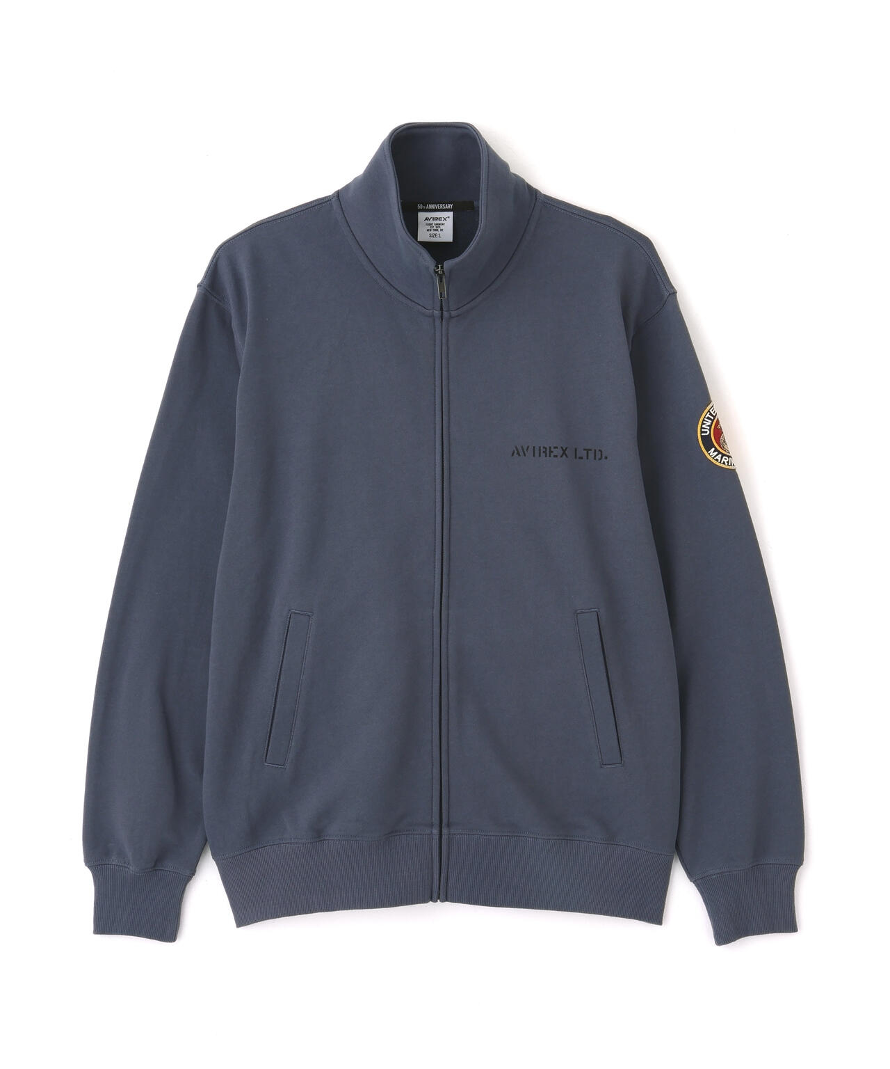 直営店限定》CAMP LEJEUNE PATCHED STAND ZIP SWEAT | AVIREX
