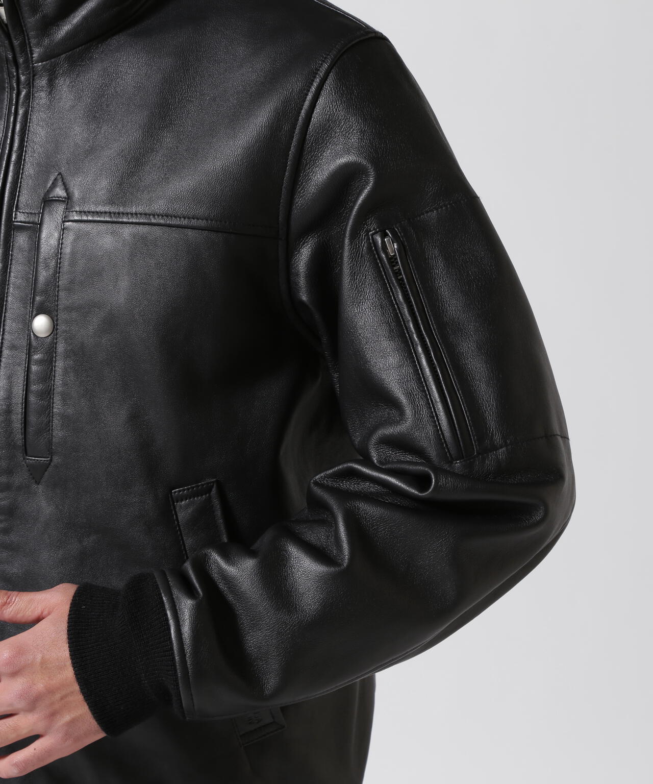 STAND LEATHER MA-1 MOD JACKET / スタンド レザー MA-1 | AVIREX