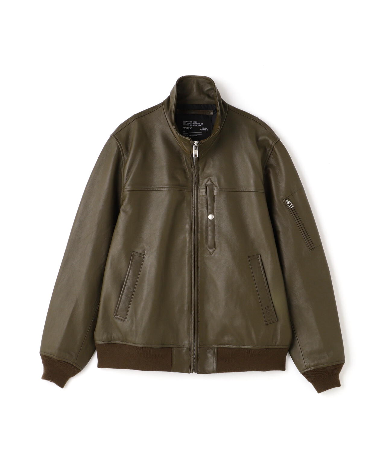 STAND LEATHER MA-1 MOD JACKET / スタンド レザー MA-1 | AVIREX