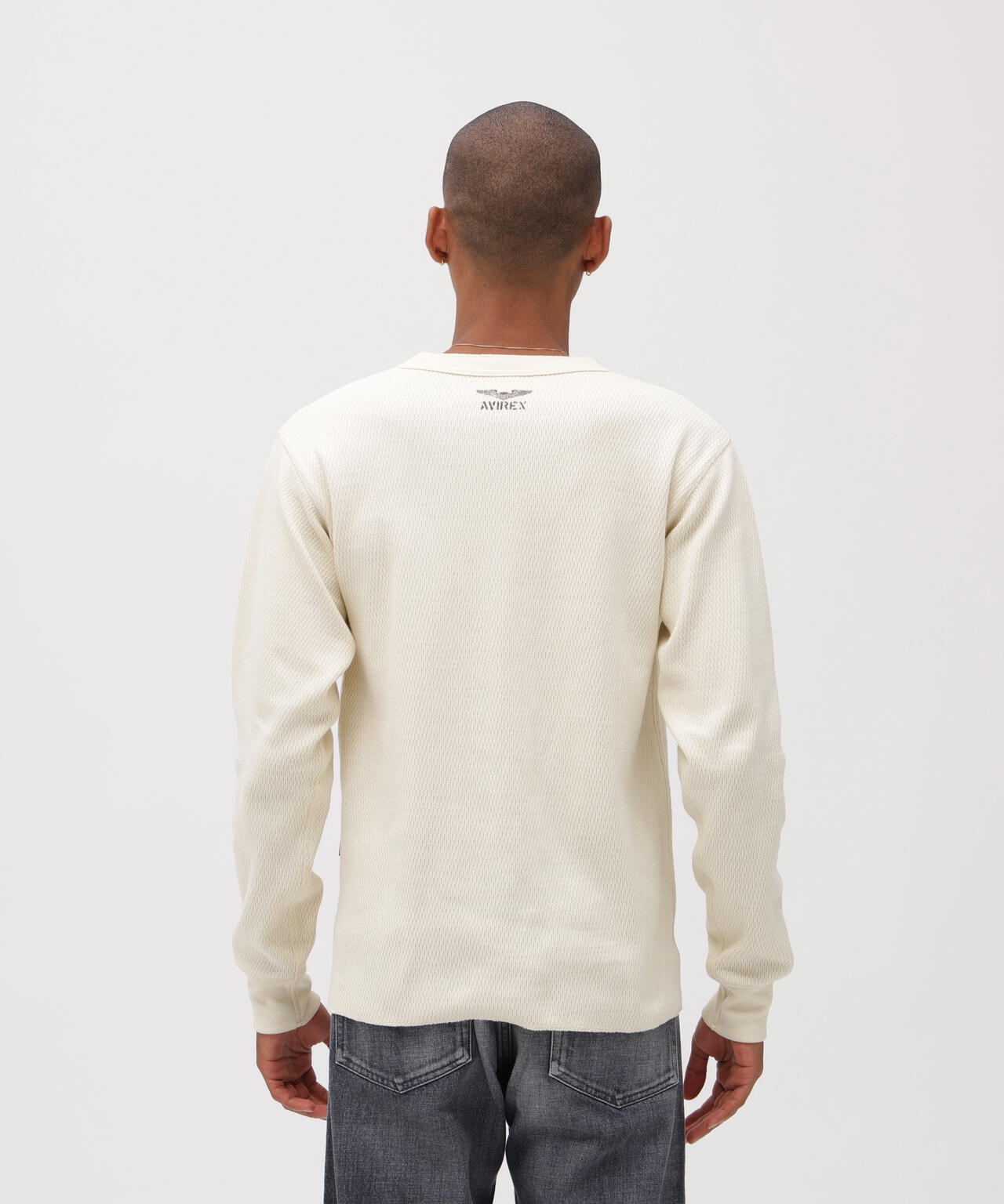 直営店限定》HONEYCOMB HENRY NECK L/S T-SHIRT | AVIREX