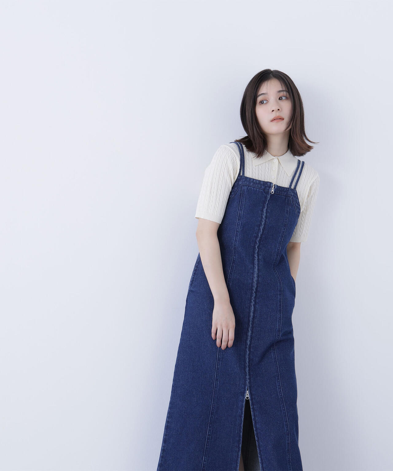 デニムナローキャミワンピース | NATURAL BEAUTY BASIC（ナチュラル