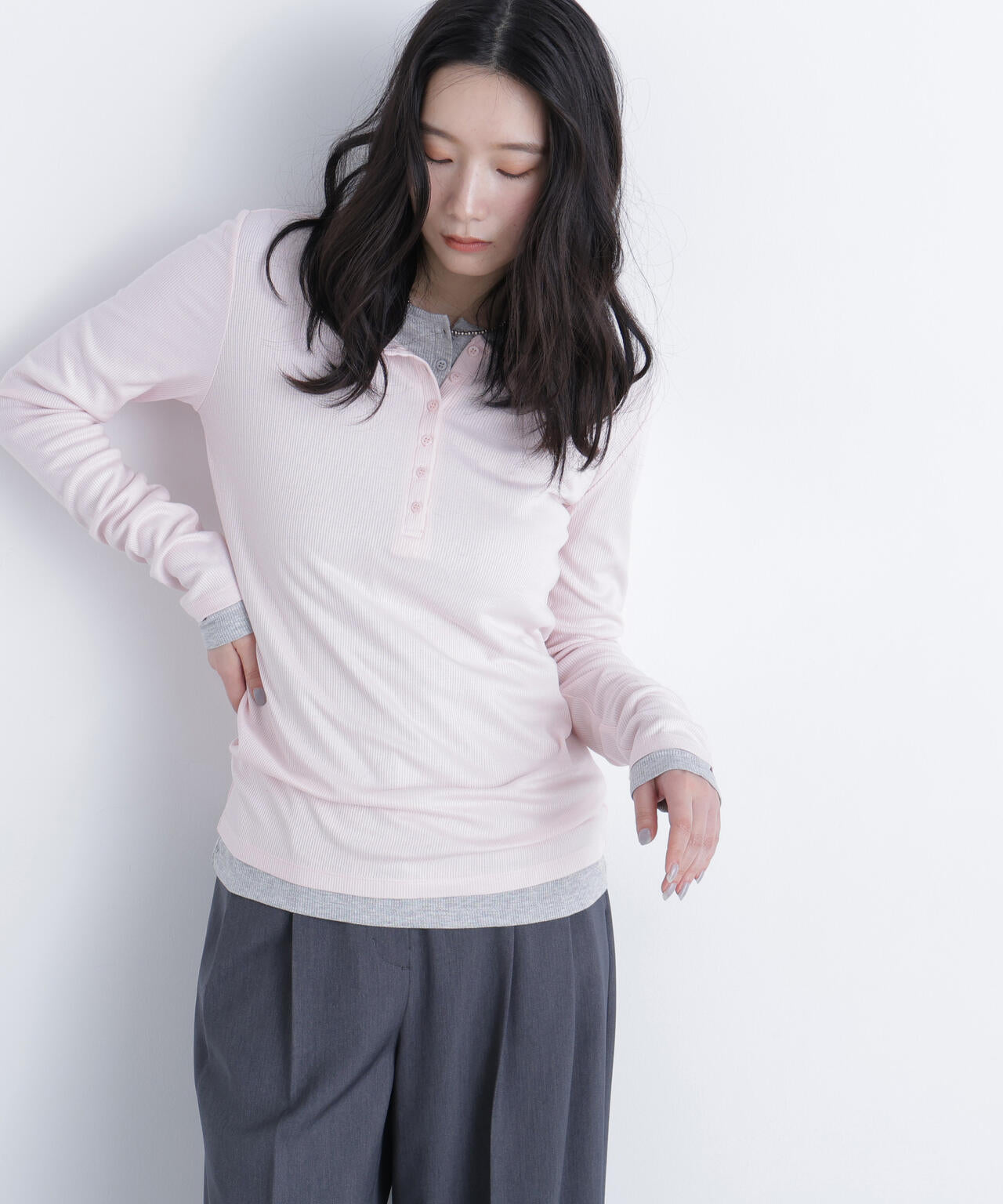 ヘンリーネックカットソー | N. Natural Beauty Basic*（エヌ