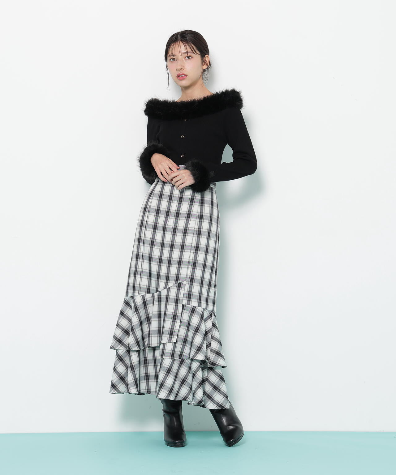 フェイクファートリムニット | JILL by JILL STUART（ジル バイ ジル