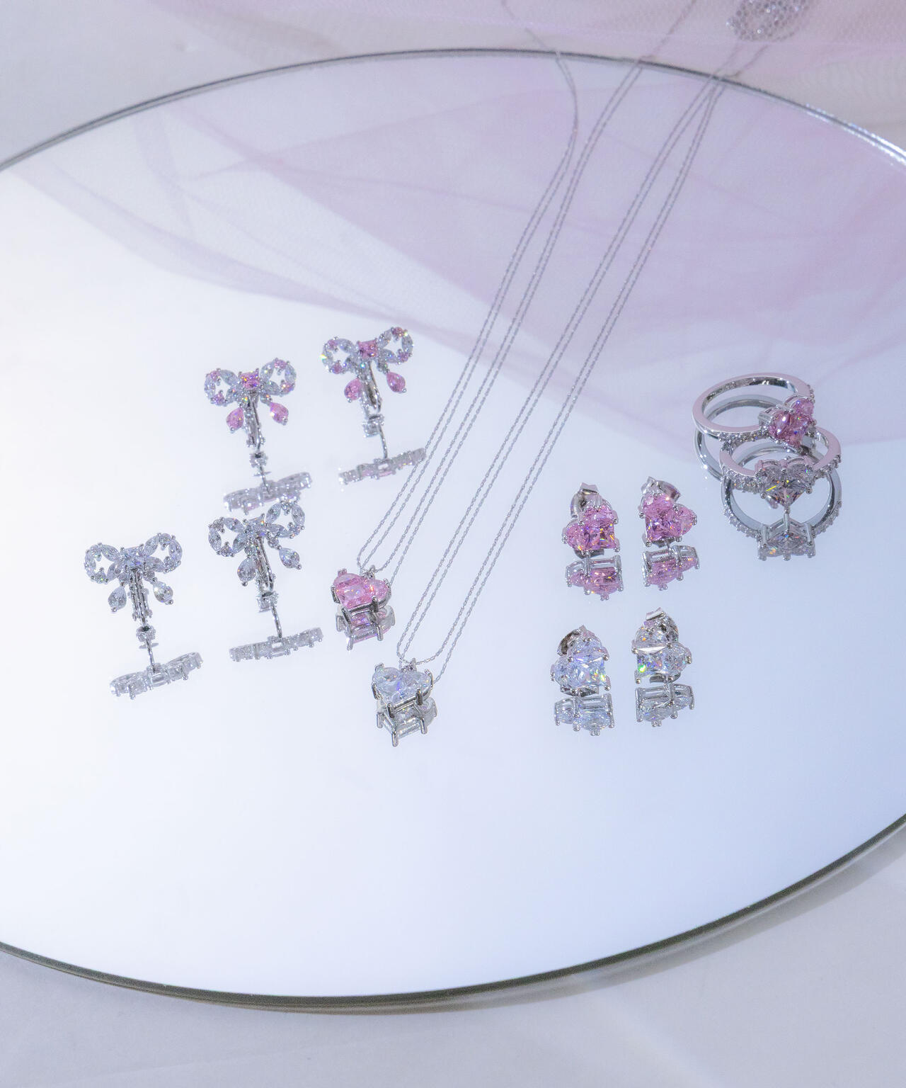 Cubic ハートネックレス | JILL by JILL STUART（ジル バイ ジル