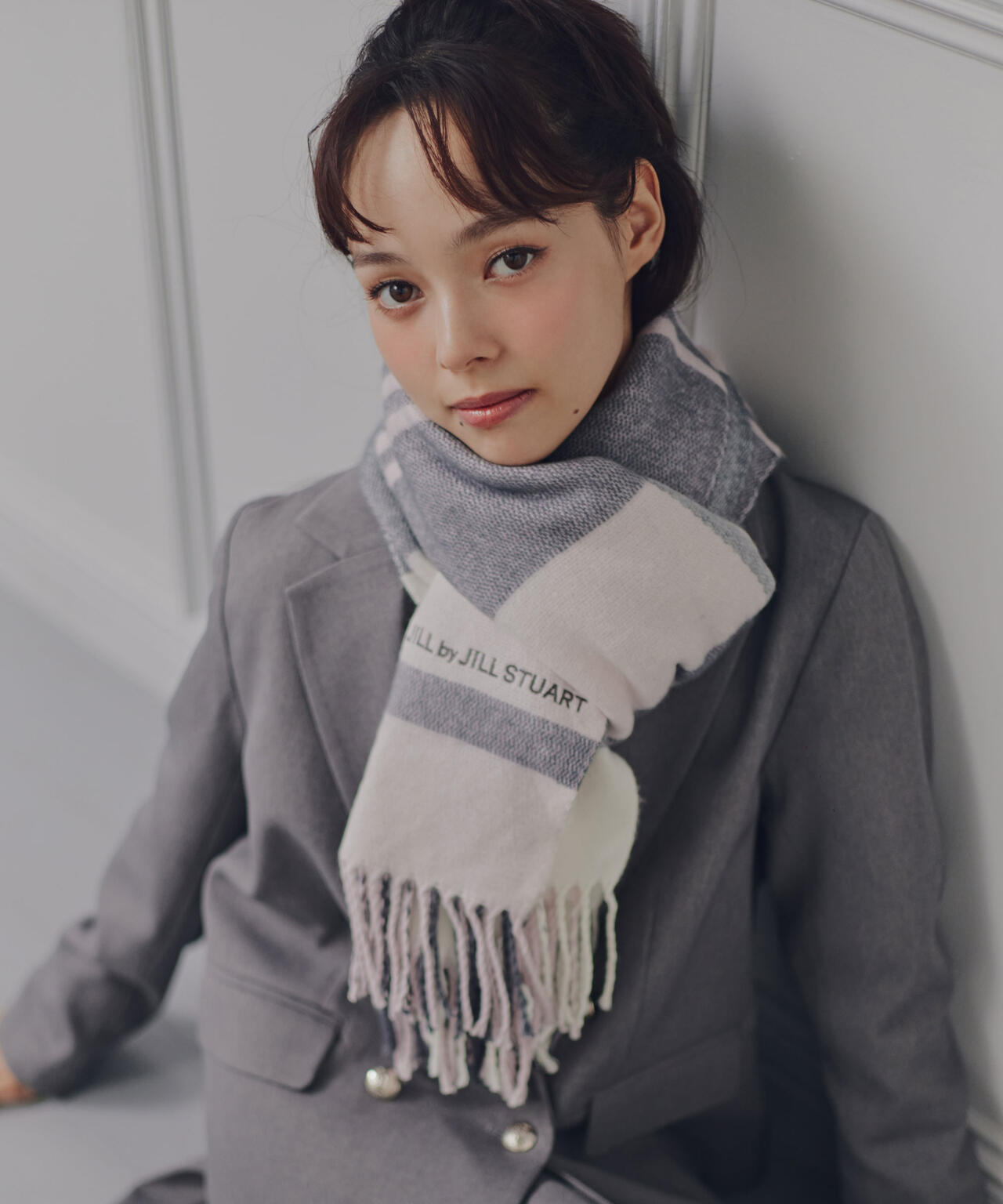 エンブロイダリーロゴチェックストール | JILL by JILL STUART（ジル