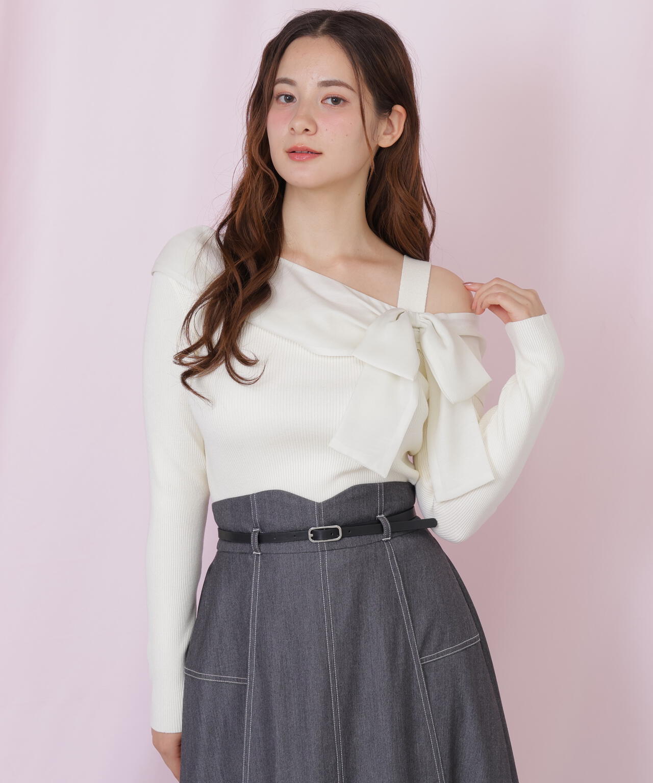 アシメリボンニット | JILL by JILL STUART（ジル バイ ジル