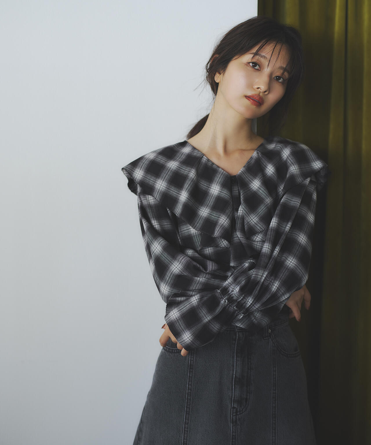 小室安未さん着用】チェックラッフルブラウス | N. Natural Beauty
