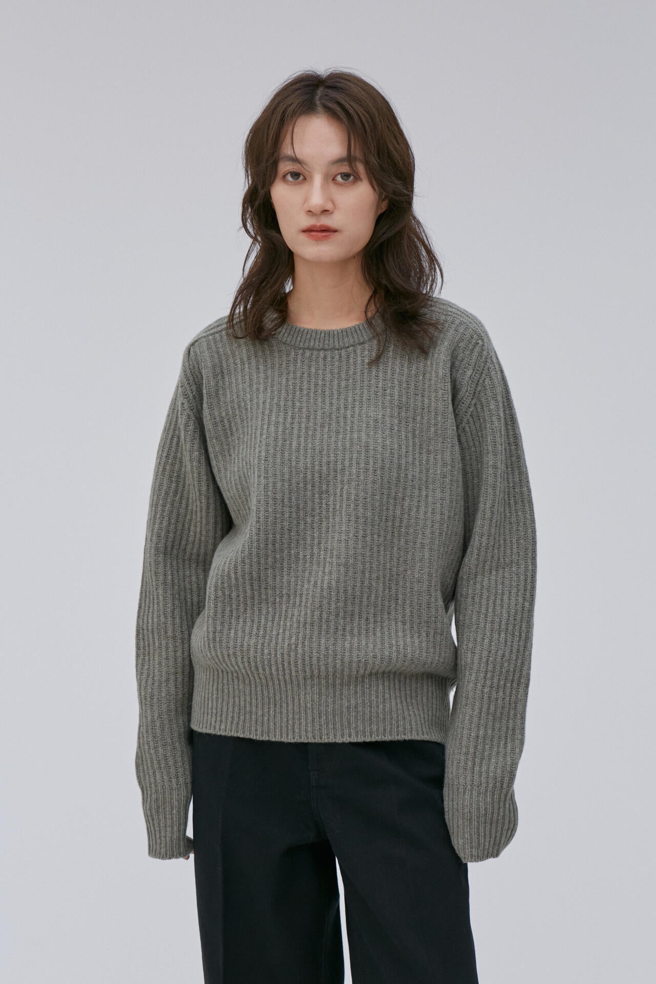 Cristaseya / CASHMERE & WOOL MAXI RIBBED RAGLAN SWEATER | THE