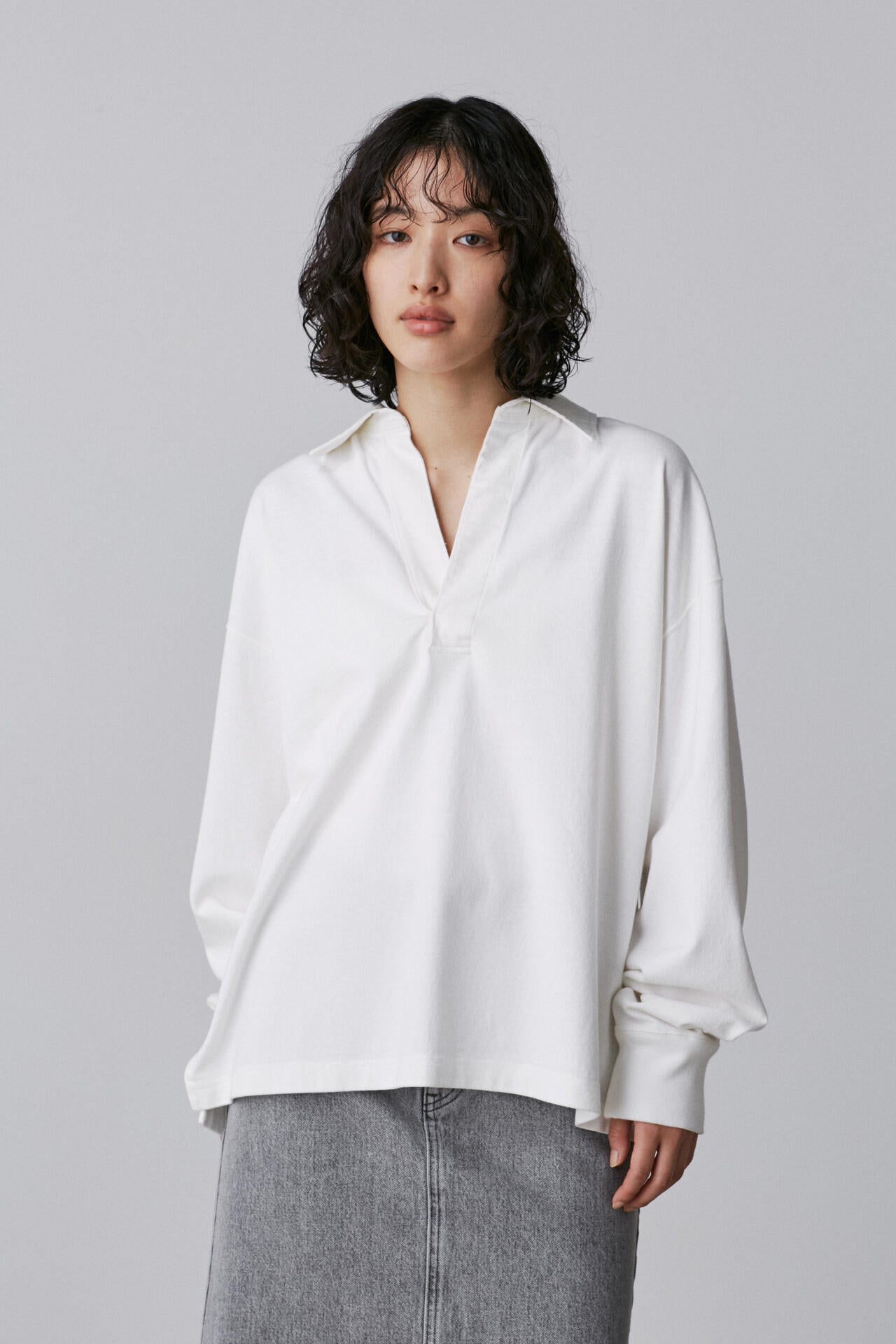 YLEVE / OPEN END COTTON PIGMENT DYE SKIPPER PULL OVER | YLÈVE