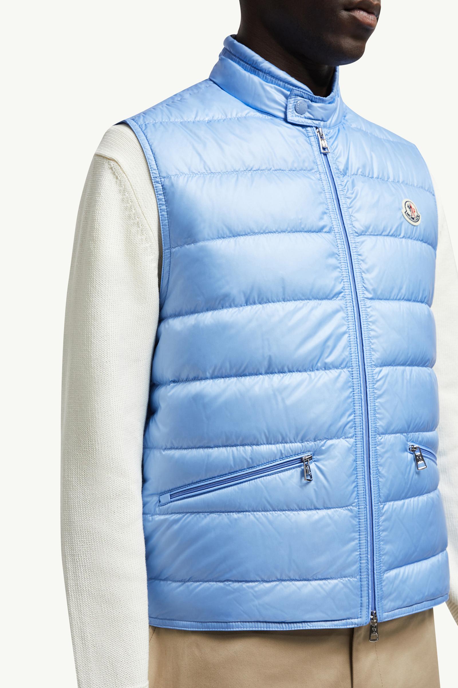 Light Blue Gui Packable Down Vest - Vests for Men | Moncler US