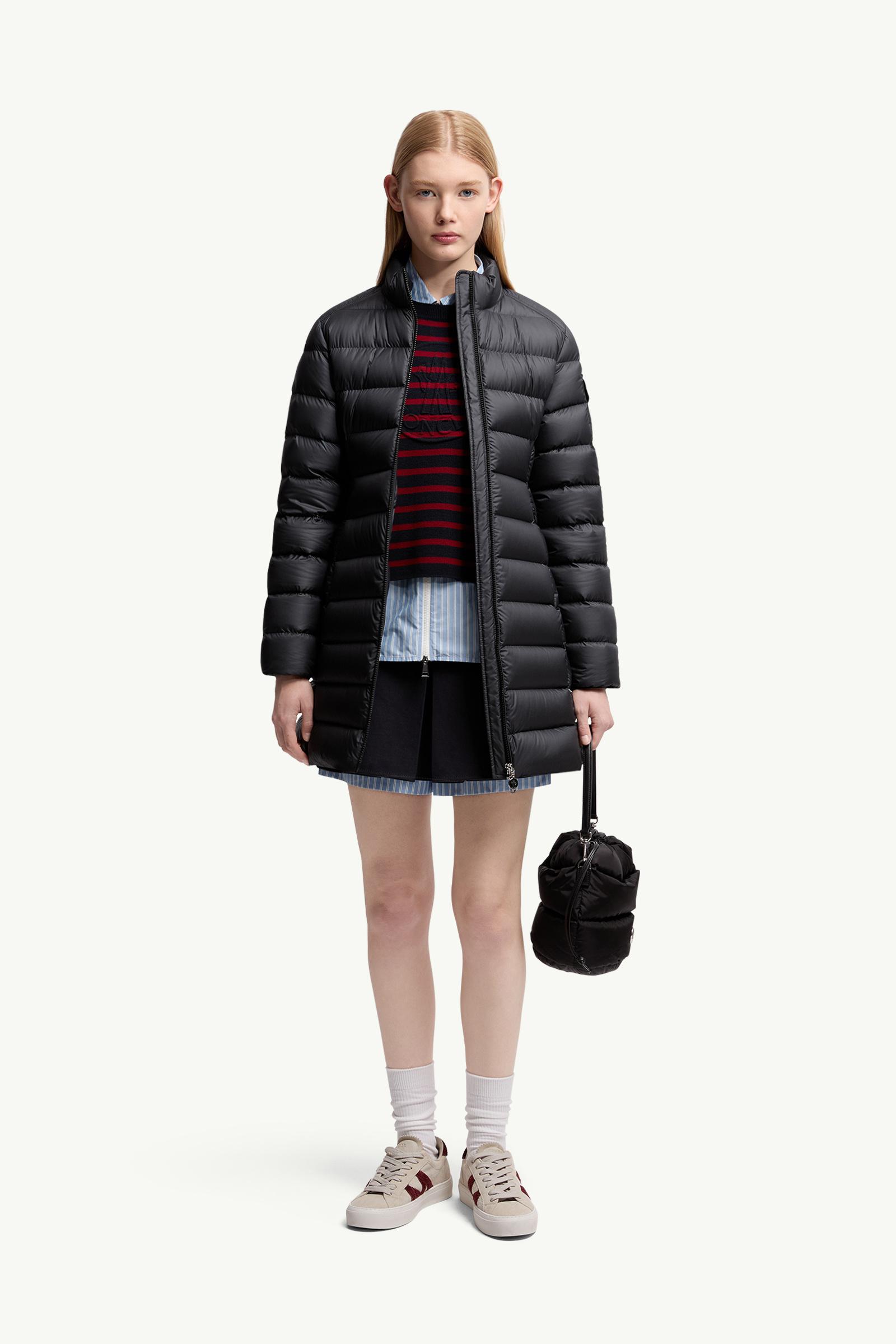 Black Igesse Mid-Length Down Jacket - Long Jackets & Parka for