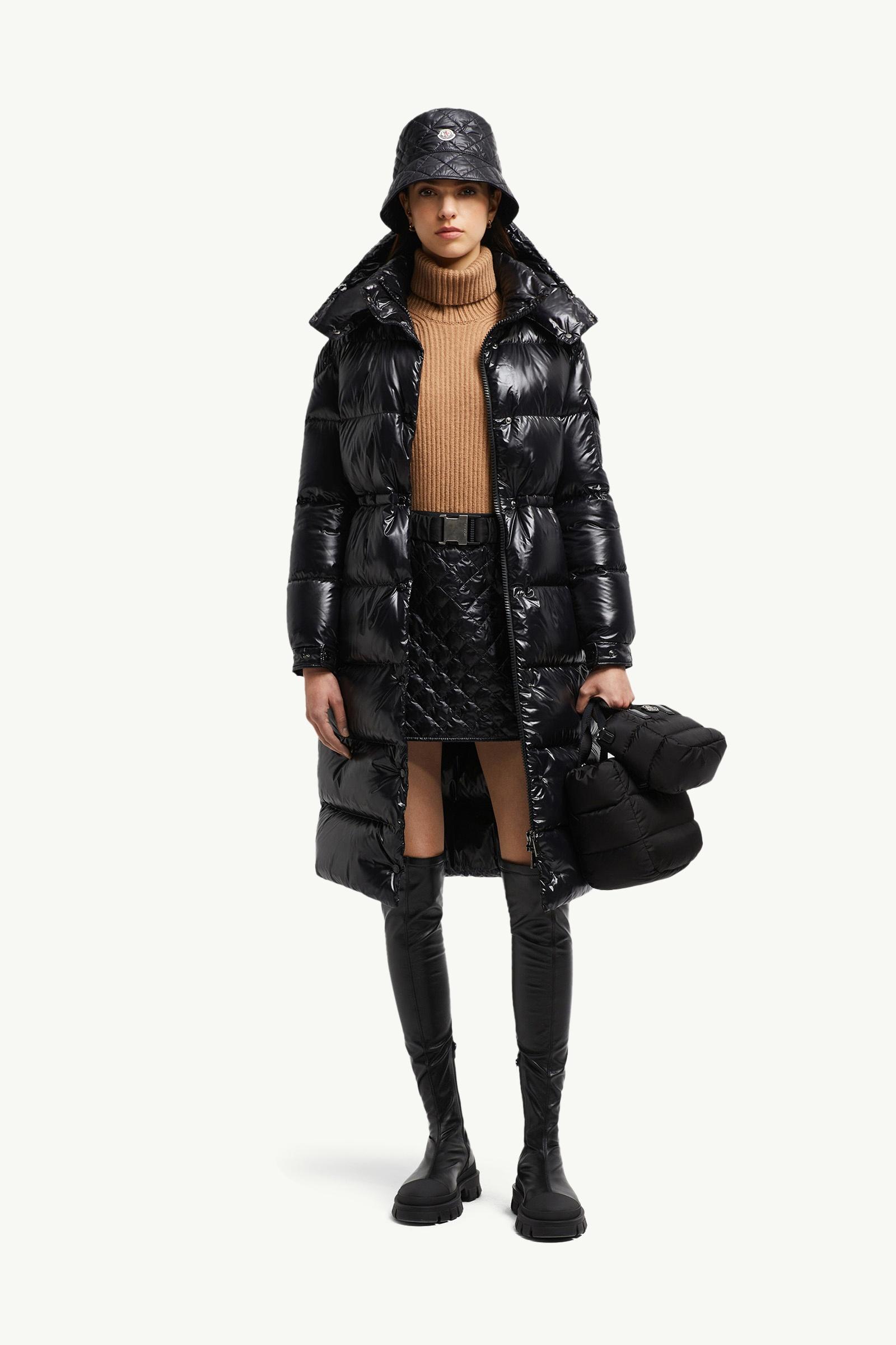 Black Cavettaz Hooded Long Down Jacket - Long Down Jackets for